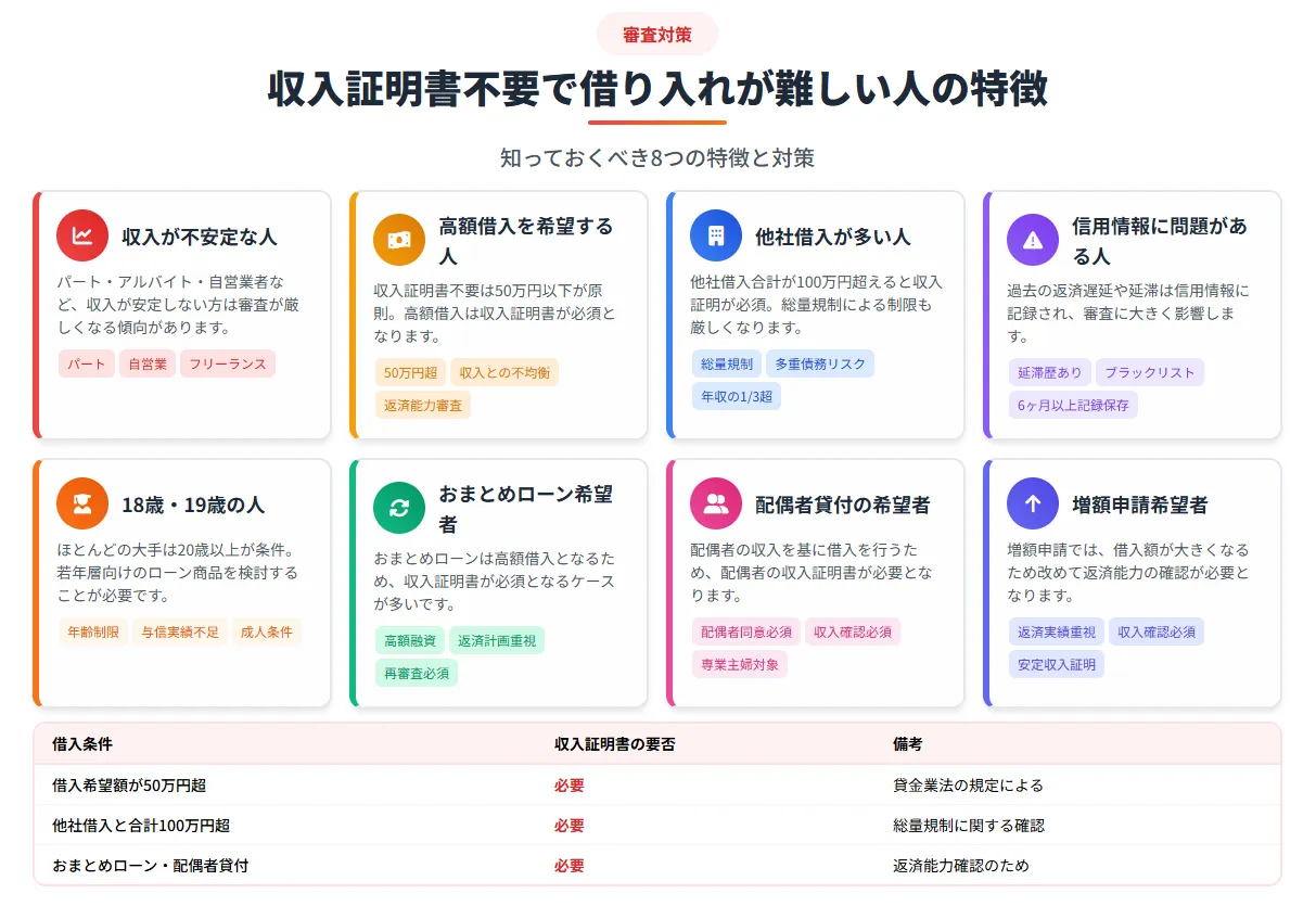 収入証明書がいらないカードローン_困難な場合