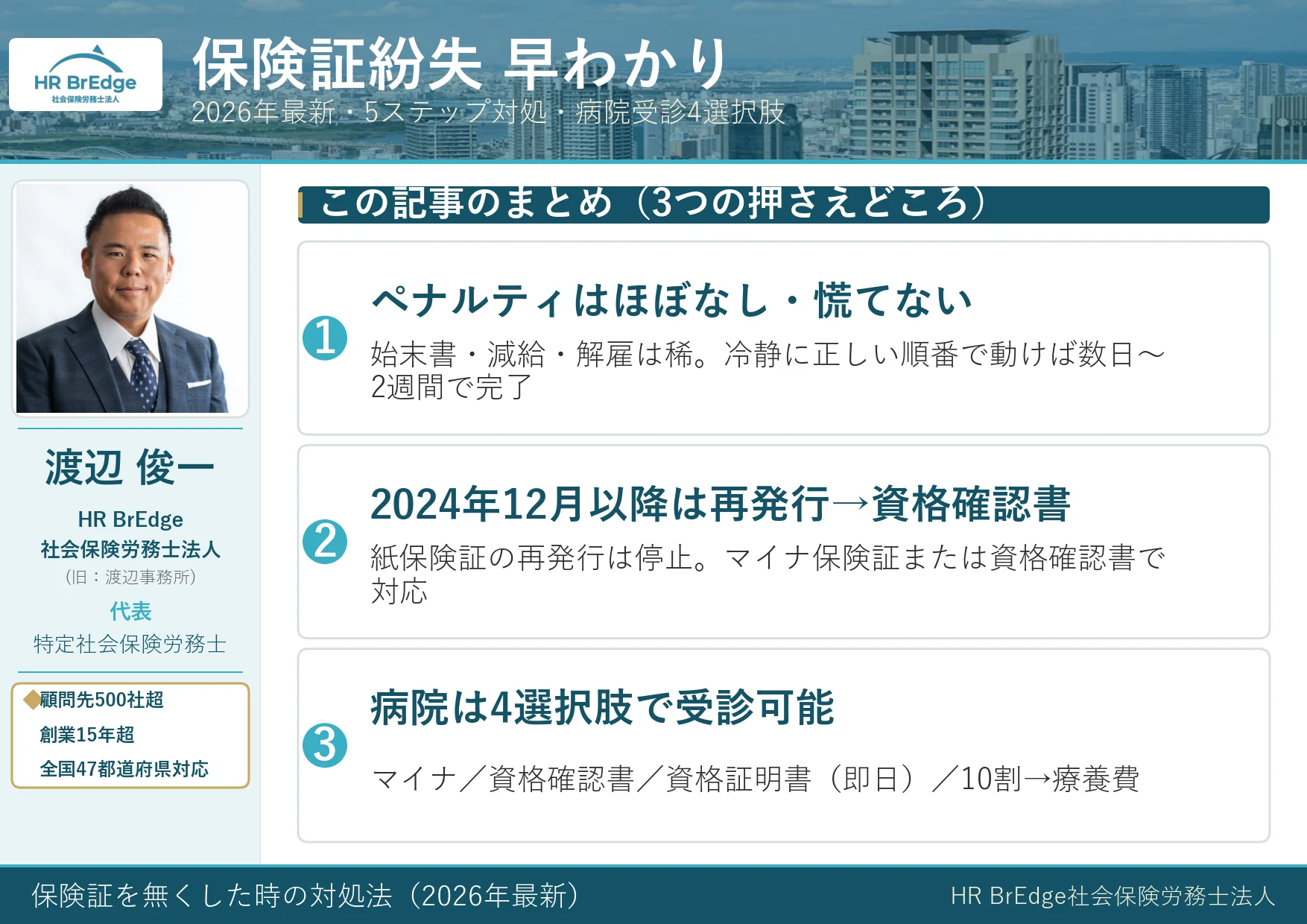 保険証を無くした時の対処法 早わかり(2026年最新版)